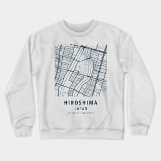 hiroshima simple map Crewneck Sweatshirt